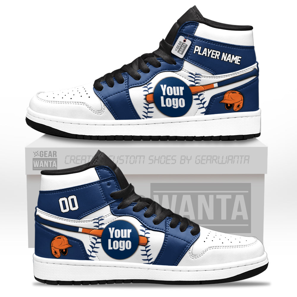 Detroit Baseball J1s Sneakers Personalized Your Teamcuztomshoes.com