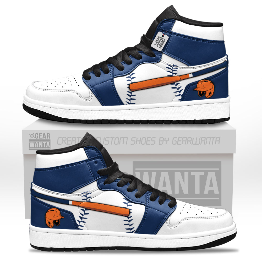 Detroit Baseball J1s Sneakers Personalized Your Team-Cuztomshoes