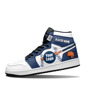 Detroit Baseball Leather Shoes Custom Your Team - Cuztomshoes.com