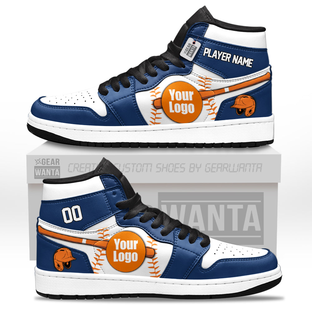 Houston Baseball J1s Sneakers Personalized Your Teamcuztomshoes.com