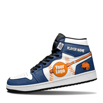 Houston Baseball Leather Shoes Custom Your Team - Cuztomshoes.com