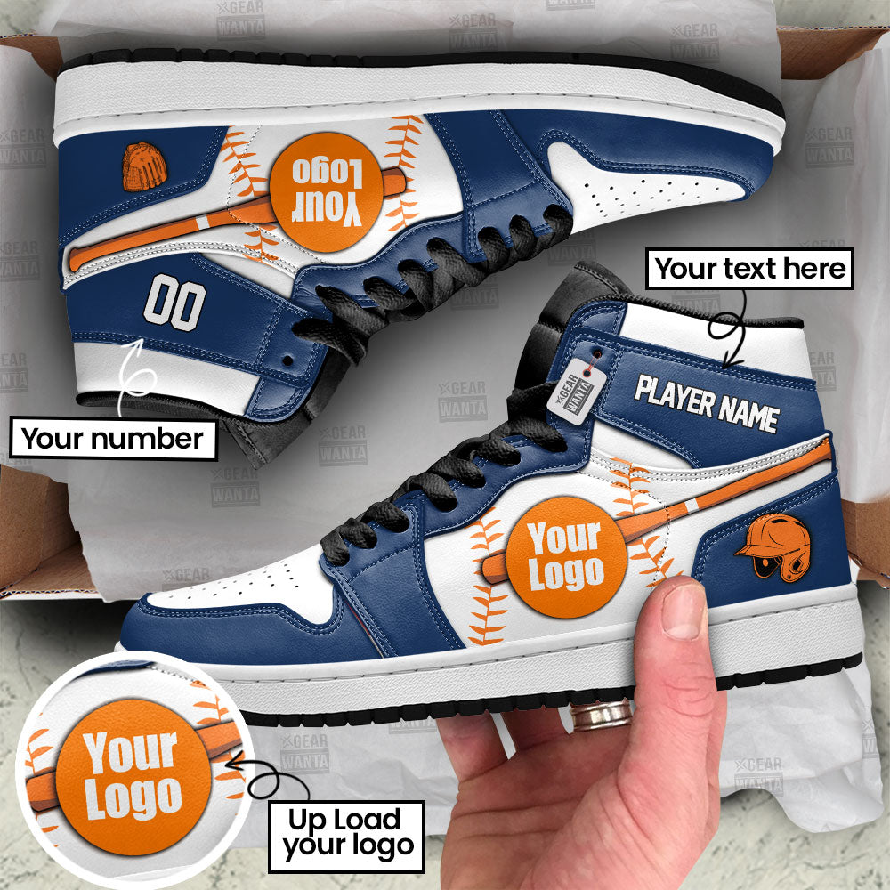 Houston Baseball J1s Sneakers Personalized Your Team-Cuztomshoes