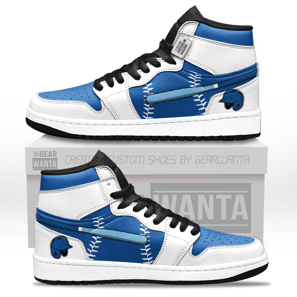 Kansas Baseball J1s Sneakers Personalized Your Team-Cuztomshoes