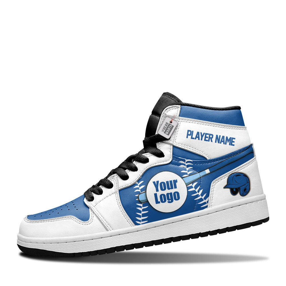 Kansas Baseball J1s Sneakers Personalized Your Teamcuztomshoes.com