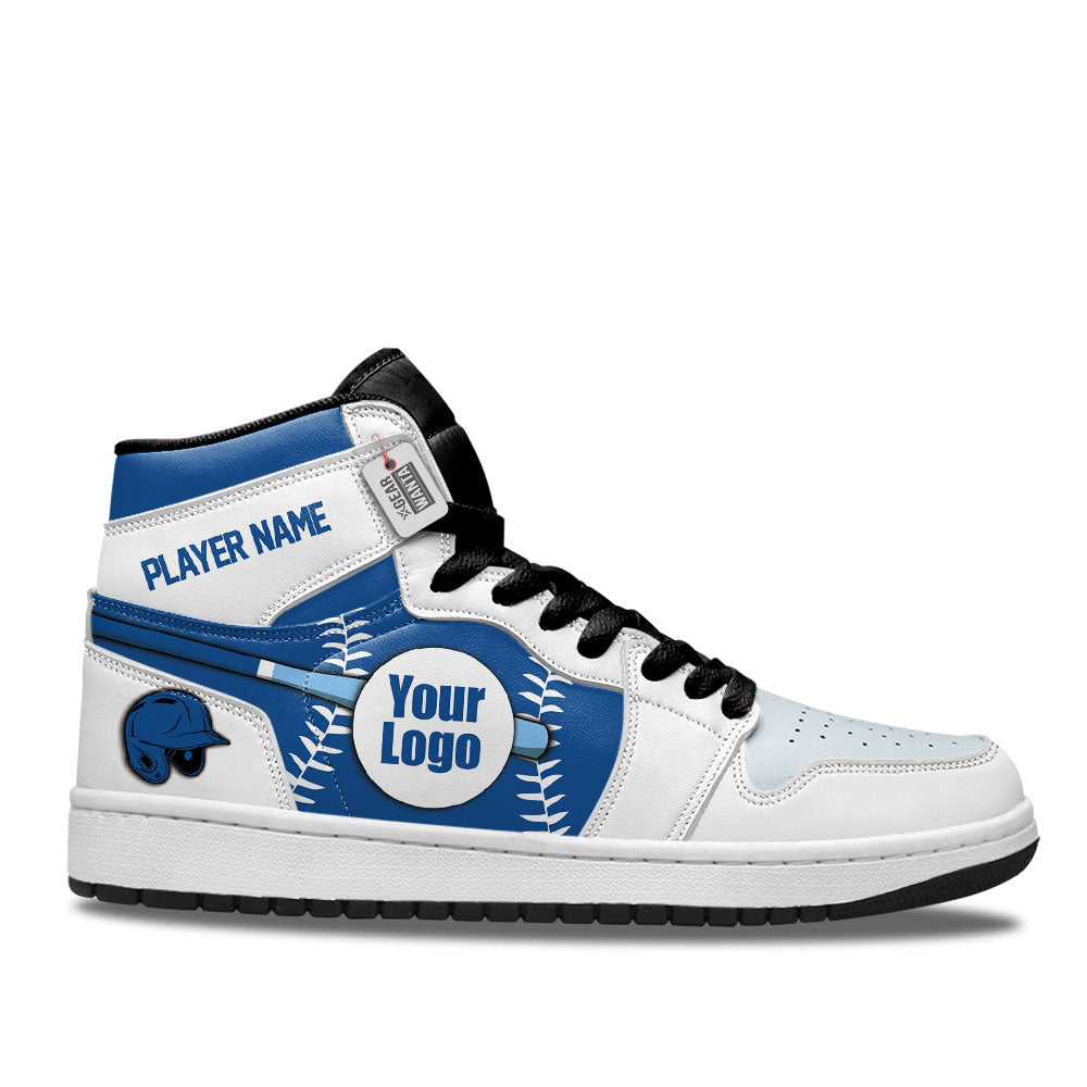 Kansas Baseball J1s Sneakers Personalized Your Team-Cuztomshoes