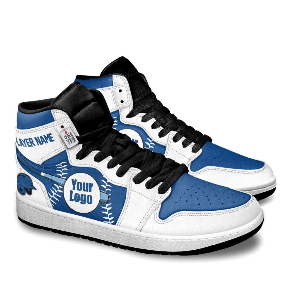 Kansas Baseball J1s Sneakers Personalized Your Teamcuztomshoes.com