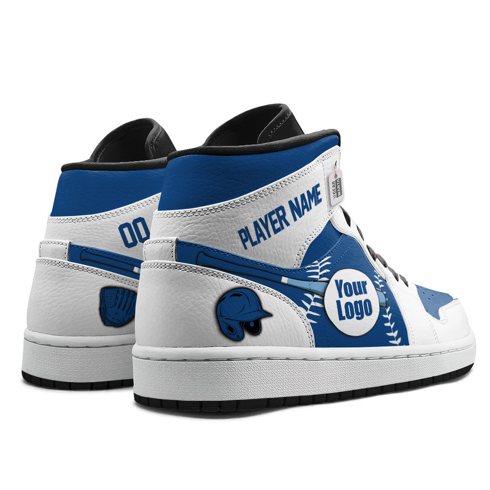 Kansas Baseball J1s Sneakers Personalized Your Teamcuztomshoes.com