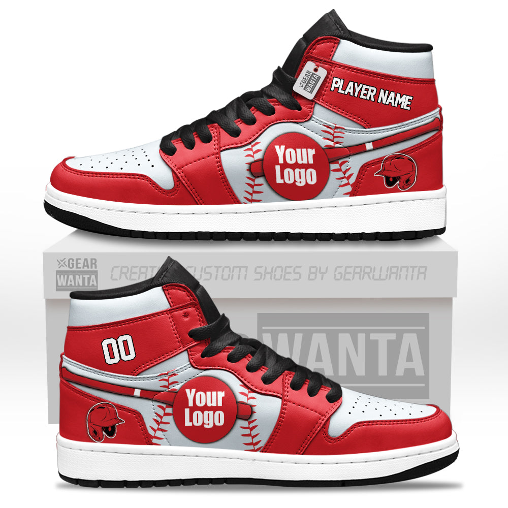 Los Angeles Baseball J1s Sneakers Personalized Your Teamcuztomshoes.com