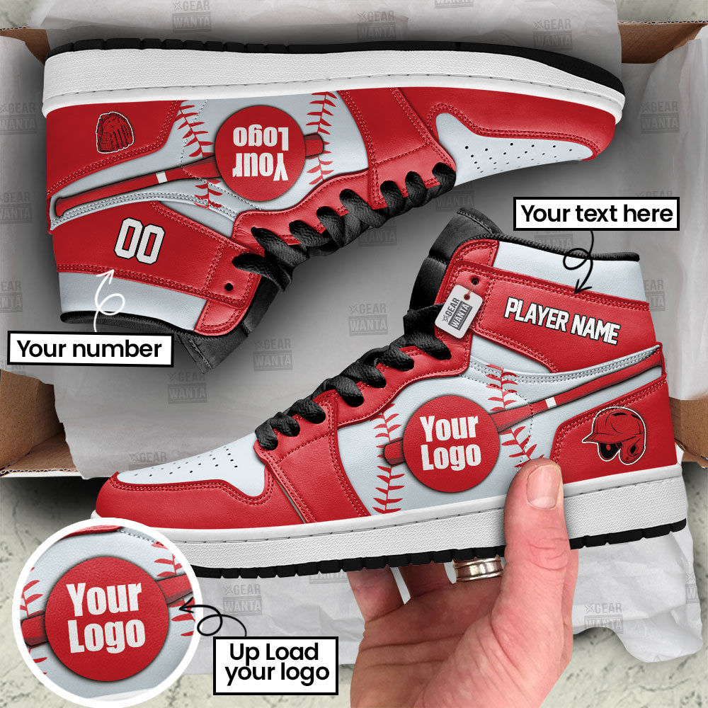 Los Angeles Baseball J1s Sneakers Personalized Your Team-Cuztomshoes