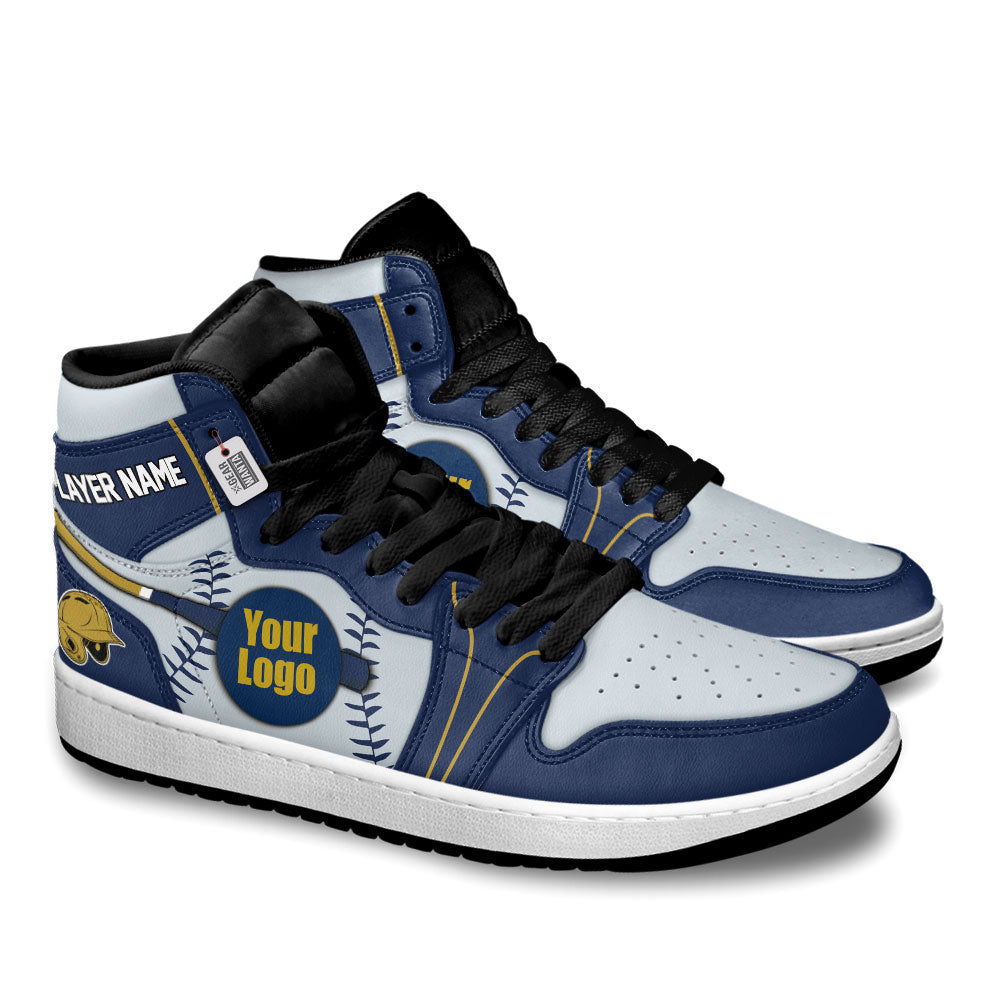 Milwaukee Baseball J1s Sneakers Personalized Your Teamcuztomshoes.com