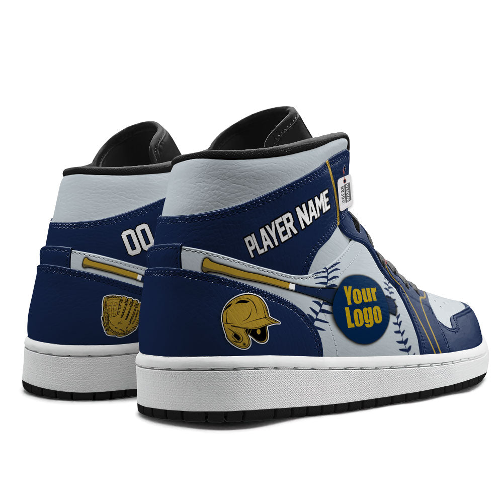 Milwaukee Baseball J1s Sneakers Personalized Your Teamcuztomshoes.com