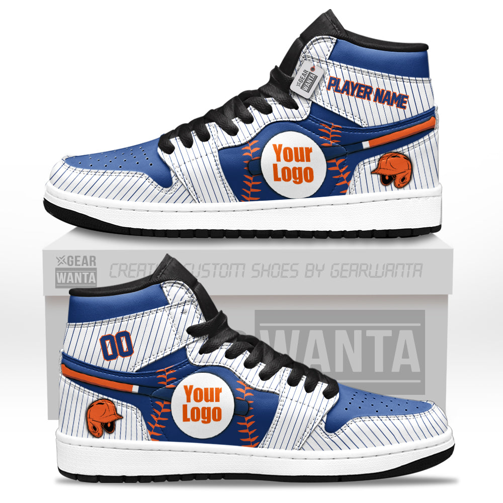 New York Baseball J1s Sneakers Personalized Your Teamcuztomshoes.com