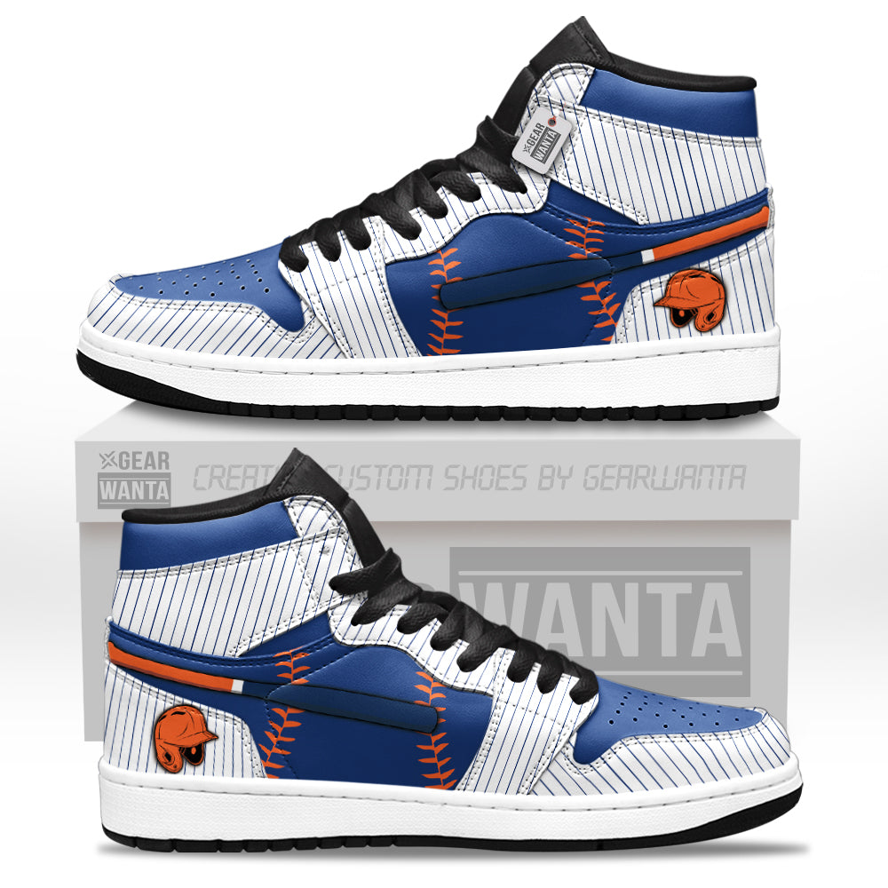 New York Baseball J1s Sneakers Personalized Your Team-Cuztomshoes