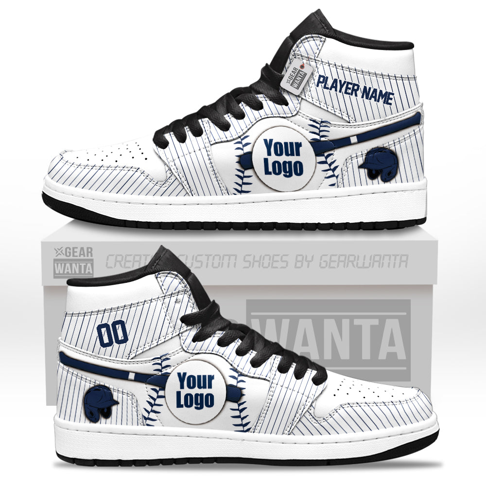New York Baseball J1s Sneakers Personalized Your Teamcuztomshoes.com