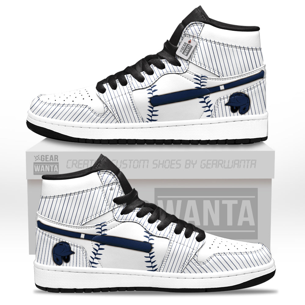 New York Baseball J1s Sneakers Personalized Your Team-Cuztomshoes