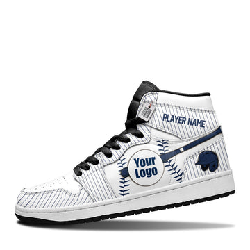 New York Baseball Leather Shoes Custom Your Team - Cuztomshoes.com