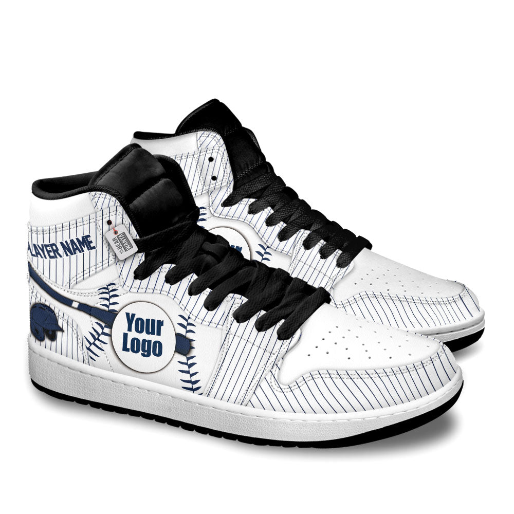 New York Baseball J1s Sneakers Personalized Your Teamcuztomshoes.com