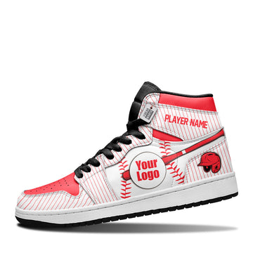 Philadelphia Baseball Leather Shoes Custom Your Team - Cuztomshoes.com
