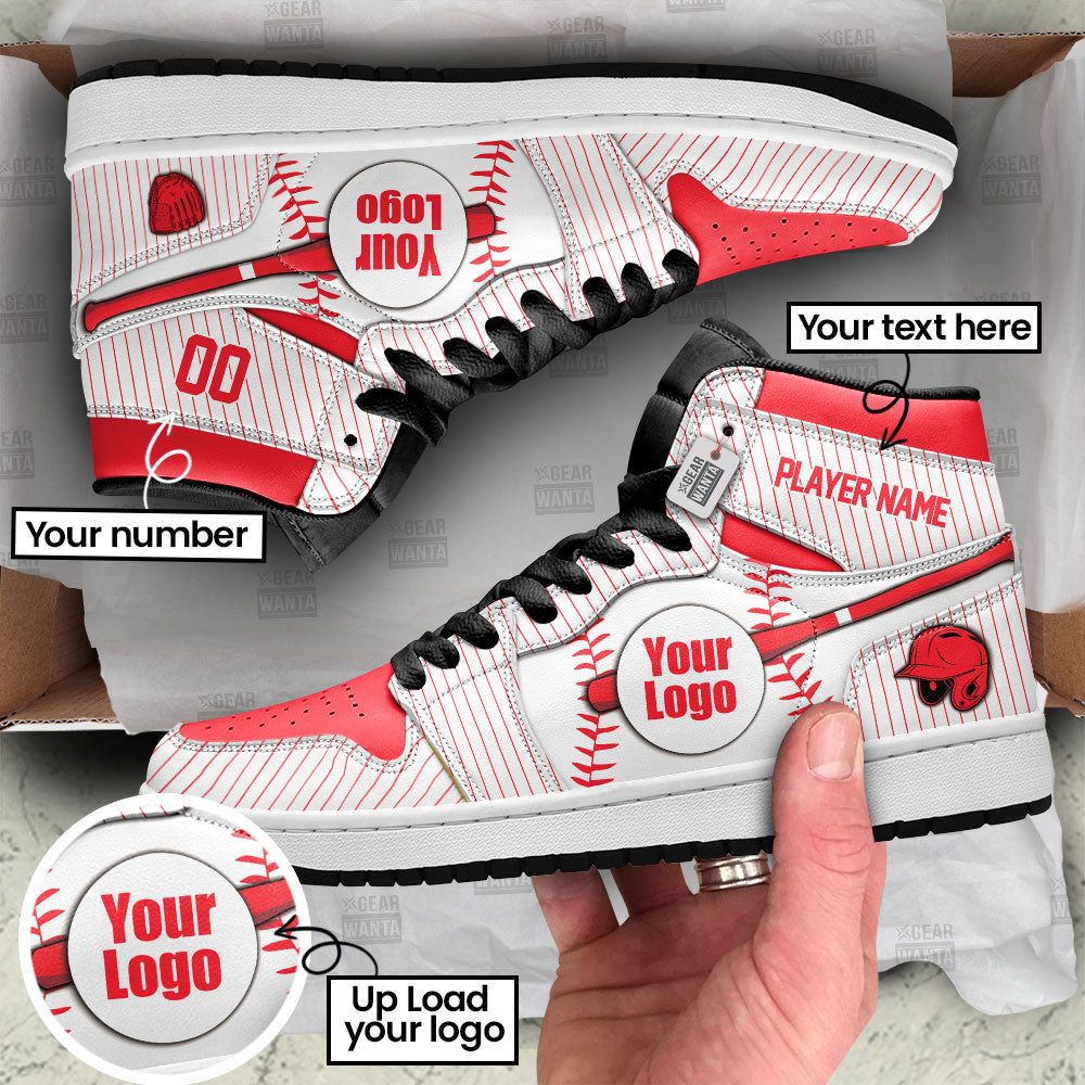 Philadelphia Baseball J1s Sneakers Personalized Your Team-Cuztomshoes