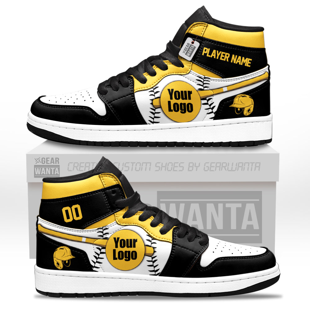 Pittsburgh Baseball J1s Sneakers Personalized Your Teamcuztomshoes.com