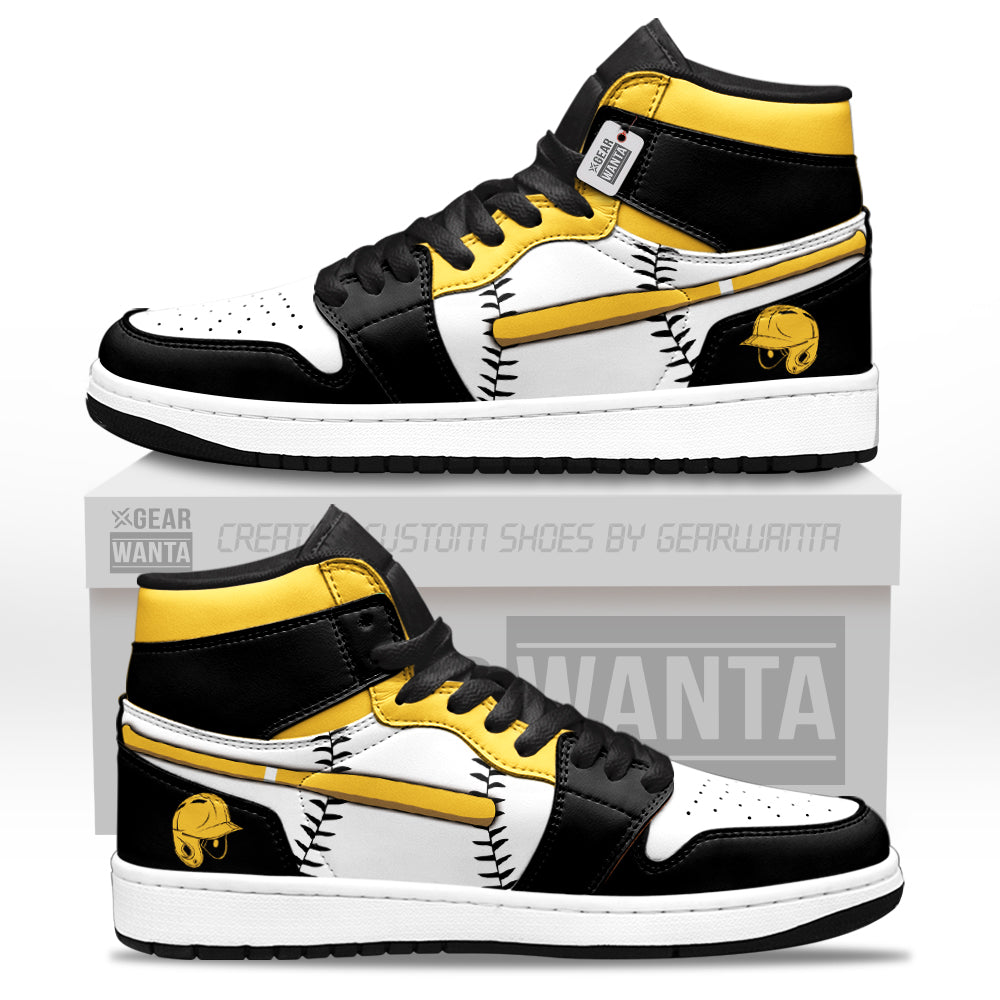 Pittsburgh Baseball J1s Sneakers Personalized Your Team-Cuztomshoes