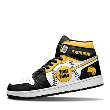 Pittsburgh Baseball Leather Shoes Custom Your Team - Cuztomshoes.com