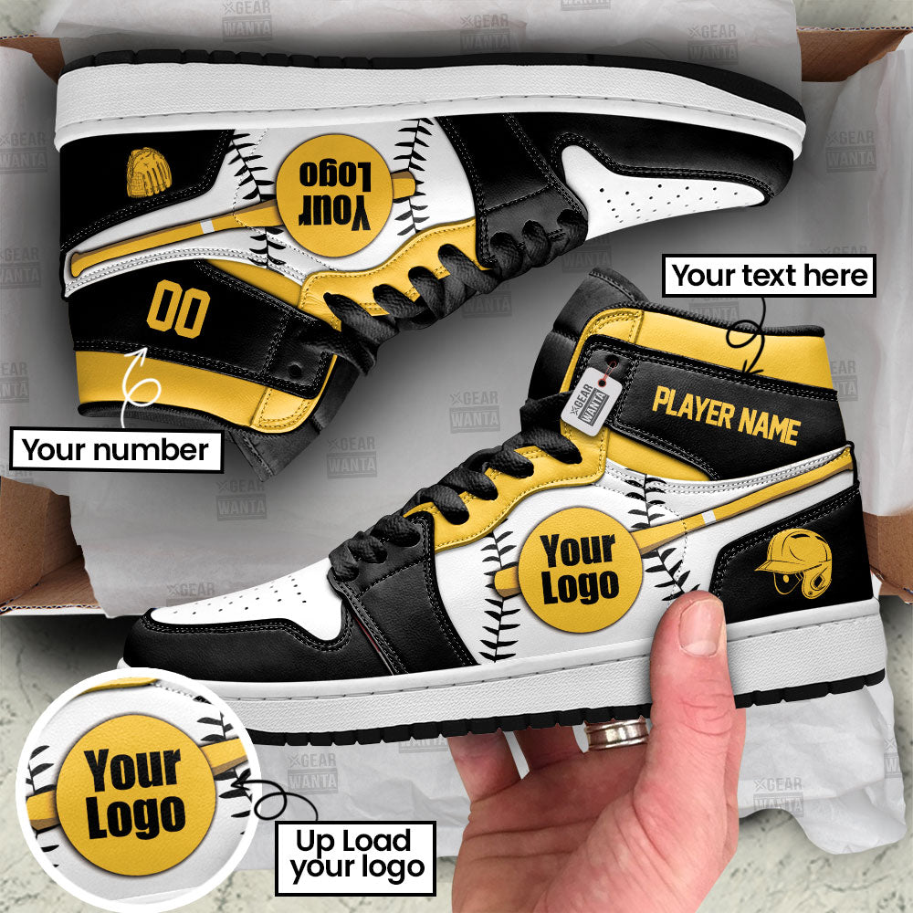 Pittsburgh Baseball J1s Sneakers Personalized Your Team-Cuztomshoes