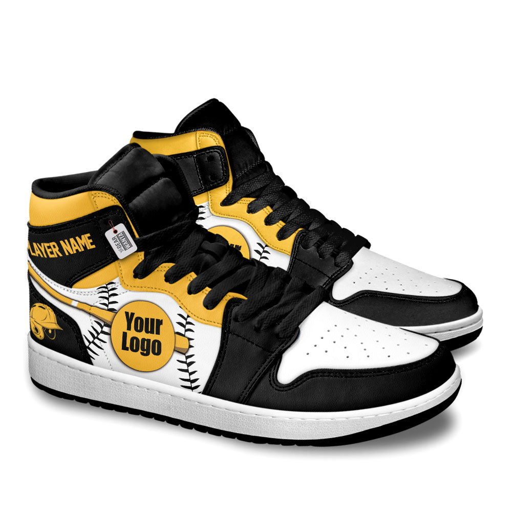 Pittsburgh Baseball J1s Sneakers Personalized Your Teamcuztomshoes.com