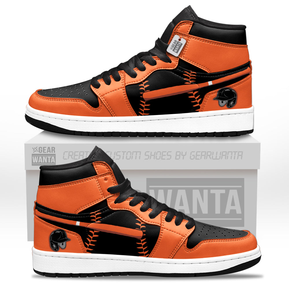 San Francisco Baseball J1s Sneakers Personalized Your Team-Cuztomshoes