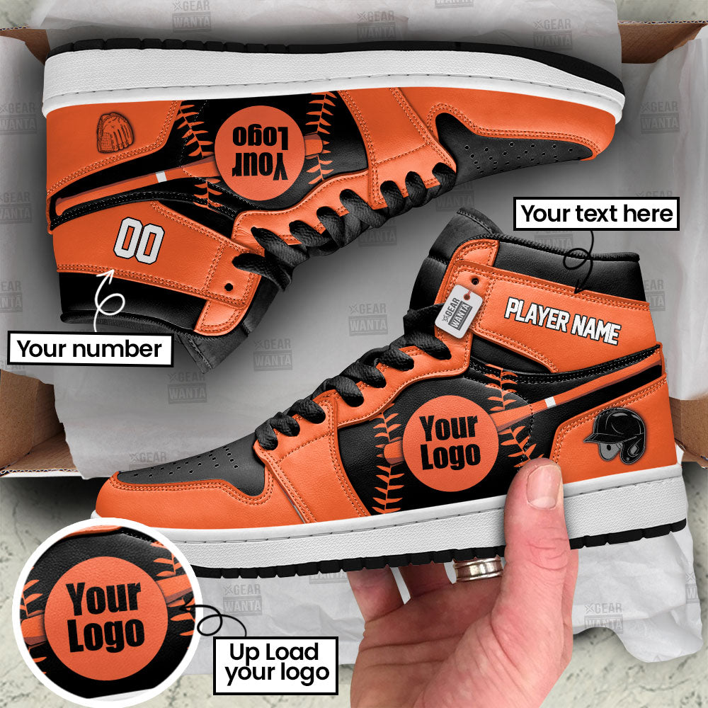 San Francisco Baseball J1s Sneakers Personalized Your Team-Cuztomshoes
