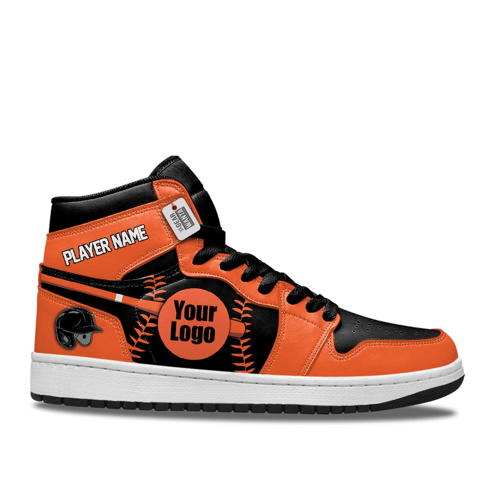 San Francisco Baseball J1s Sneakers Personalized Your Team-Cuztomshoes