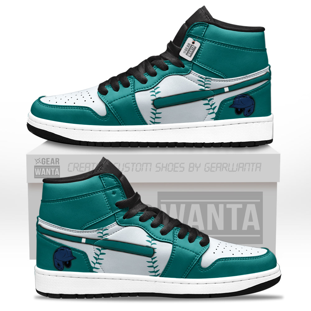 Seattle Baseball J1s Sneakers Personalized Your Team-Cuztomshoes