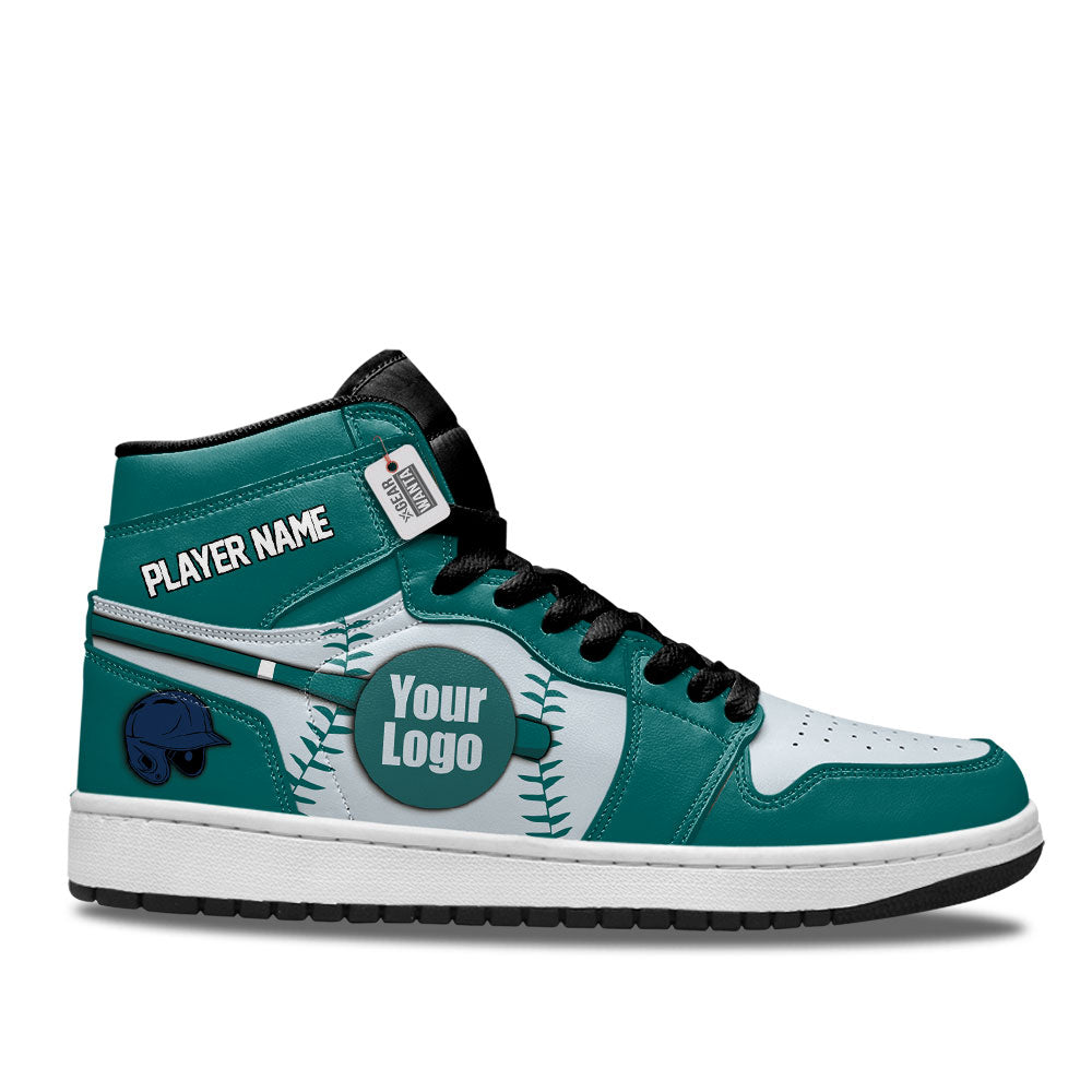 Seattle Baseball J1s Sneakers Personalized Your Team-Cuztomshoes
