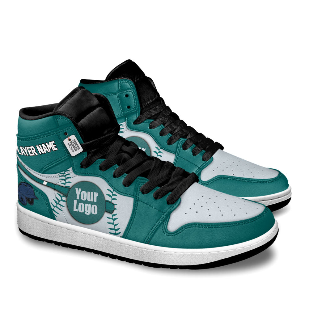 Seattle Baseball J1s Sneakers Personalized Your Teamcuztomshoes.com