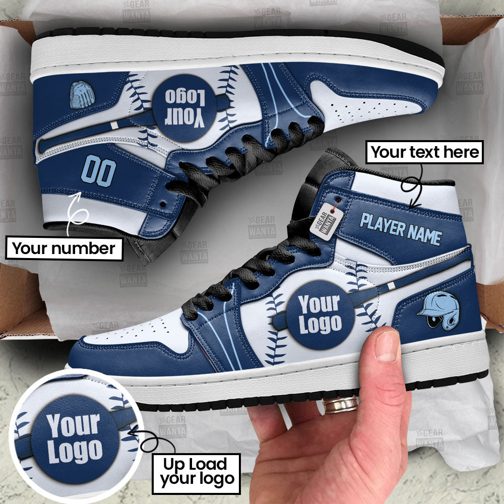 Tampa Baseball J1s Sneakers Personalized Your Team-Cuztomshoes