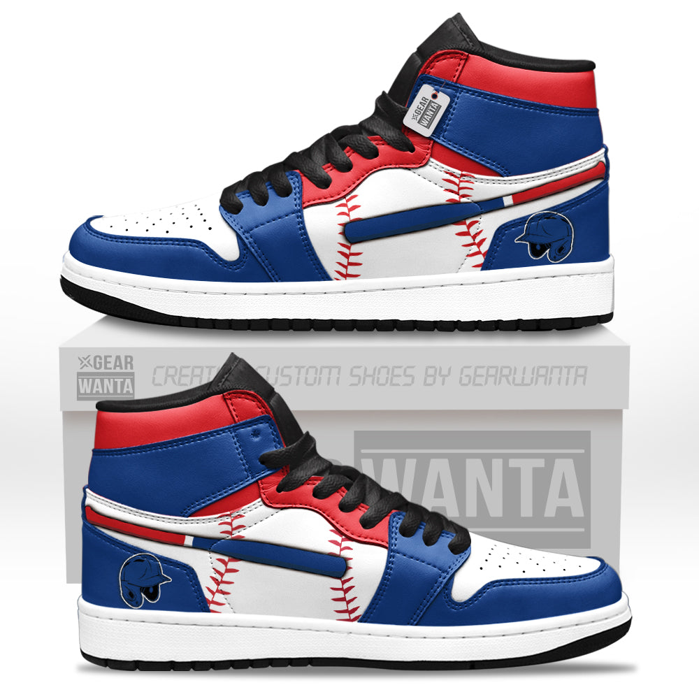Texas Baseball J1s Sneakers Personalized Your Team-Cuztomshoes
