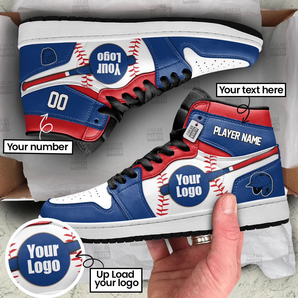Texas Baseball J1s Sneakers Personalized Your Team-Cuztomshoes
