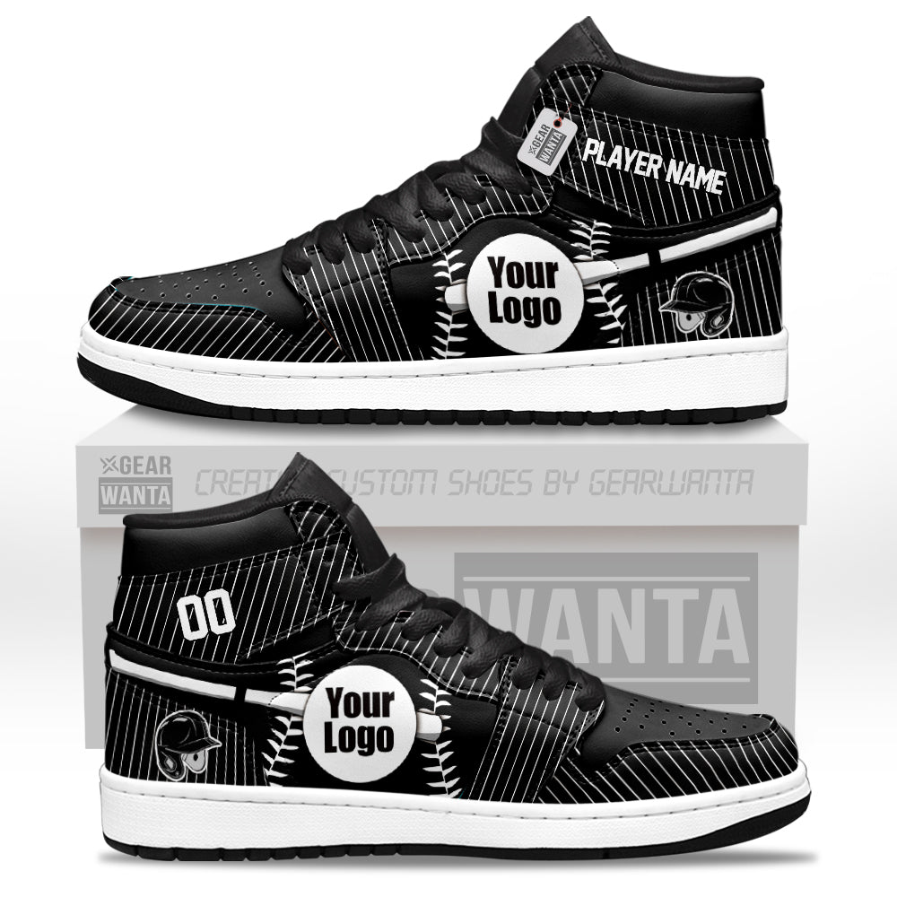 Chicago Baseball J1s Sneakers Personalized Your Teamcuztomshoes.com