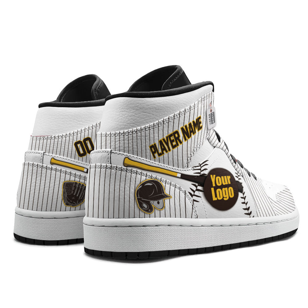 San Diego Baseball J1s Sneakers Personalized Your Teamcuztomshoes.com