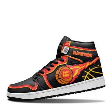 Atlanta Basketball Leather Shoes Custom Your Team - Cuztomshoes.com