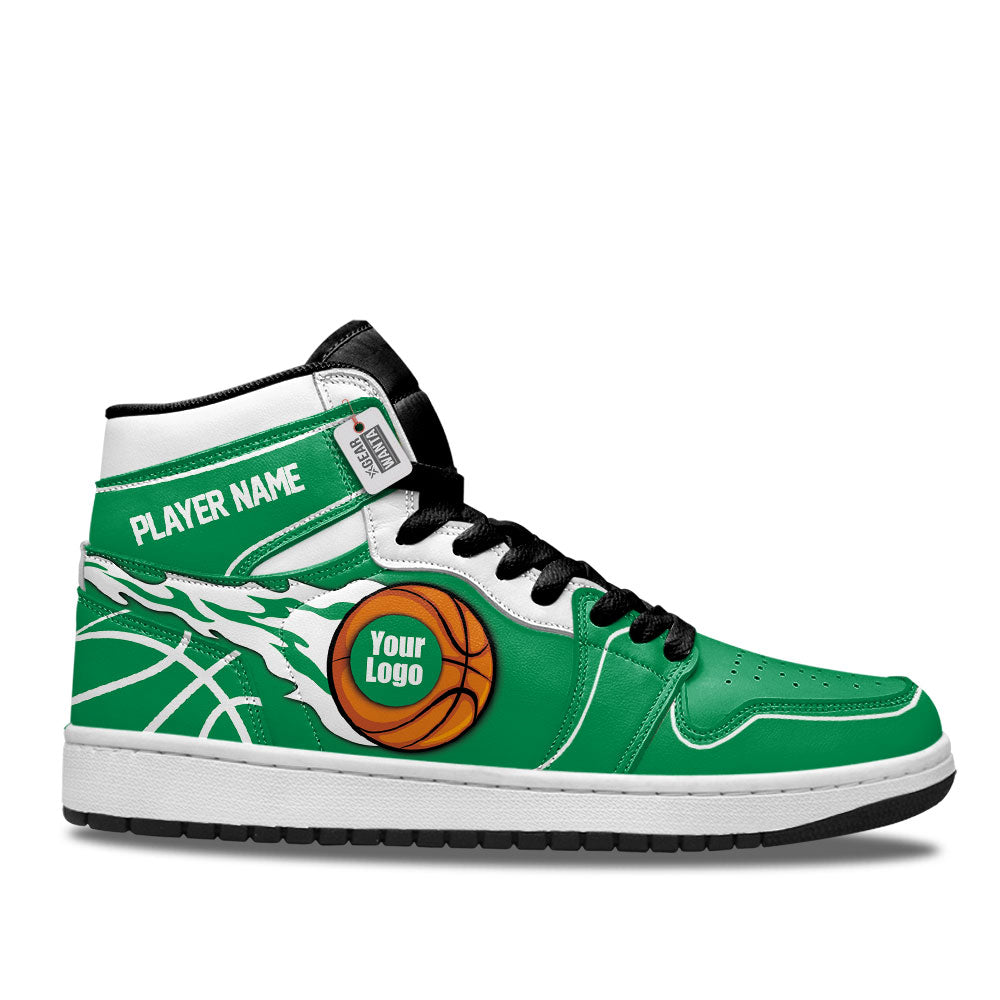 Boston Basketball J1s Sneakers Personalized Your Team-Cuztomshoes