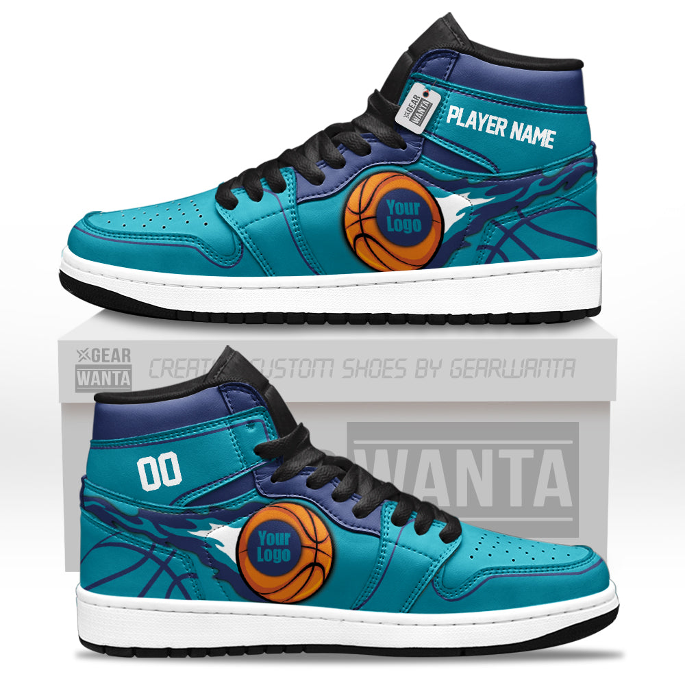 Charlotte Basketball J1s Sneakers Personalized Your Teamcuztomshoes.com