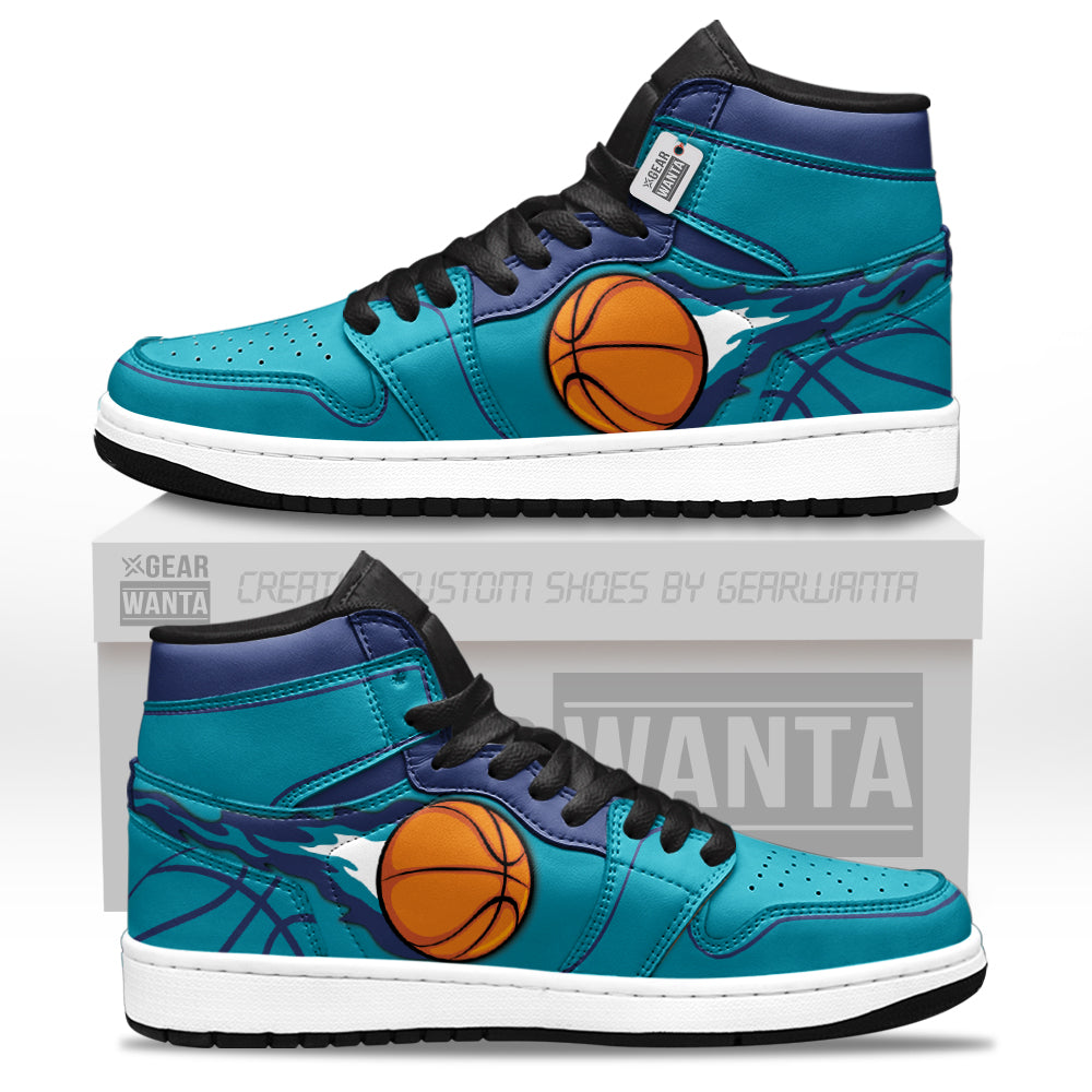 Charlotte Basketball J1s Sneakers Personalized Your Team-Cuztomshoes
