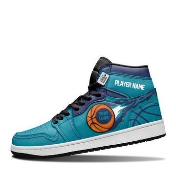 Charlotte Basketball Leather Shoes Custom Your Team - Cuztomshoes.com