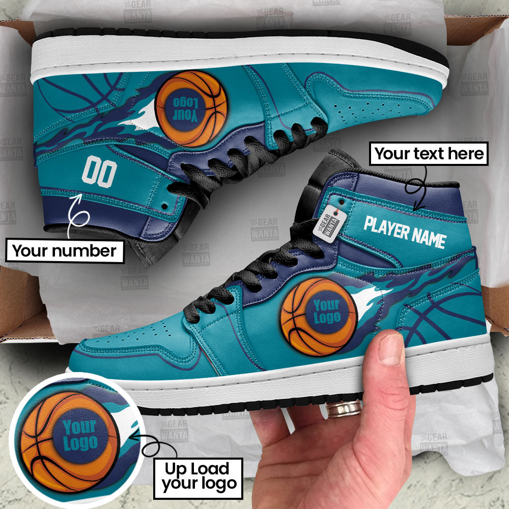 Charlotte Basketball J1s Sneakers Personalized Your Team-Cuztomshoes