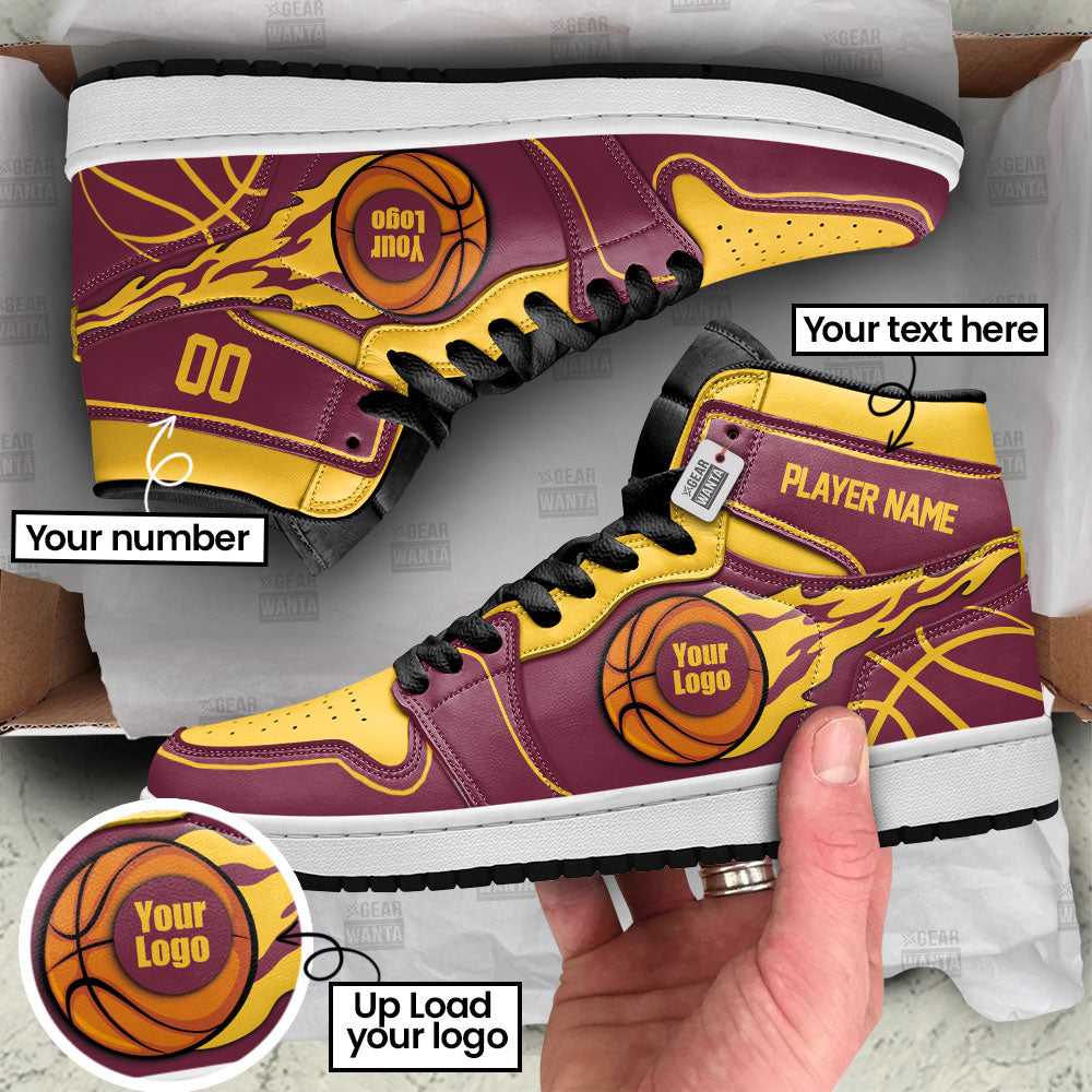 Cleveland Basketball J1s Sneakers Personalized Your Team-Cuztomshoes