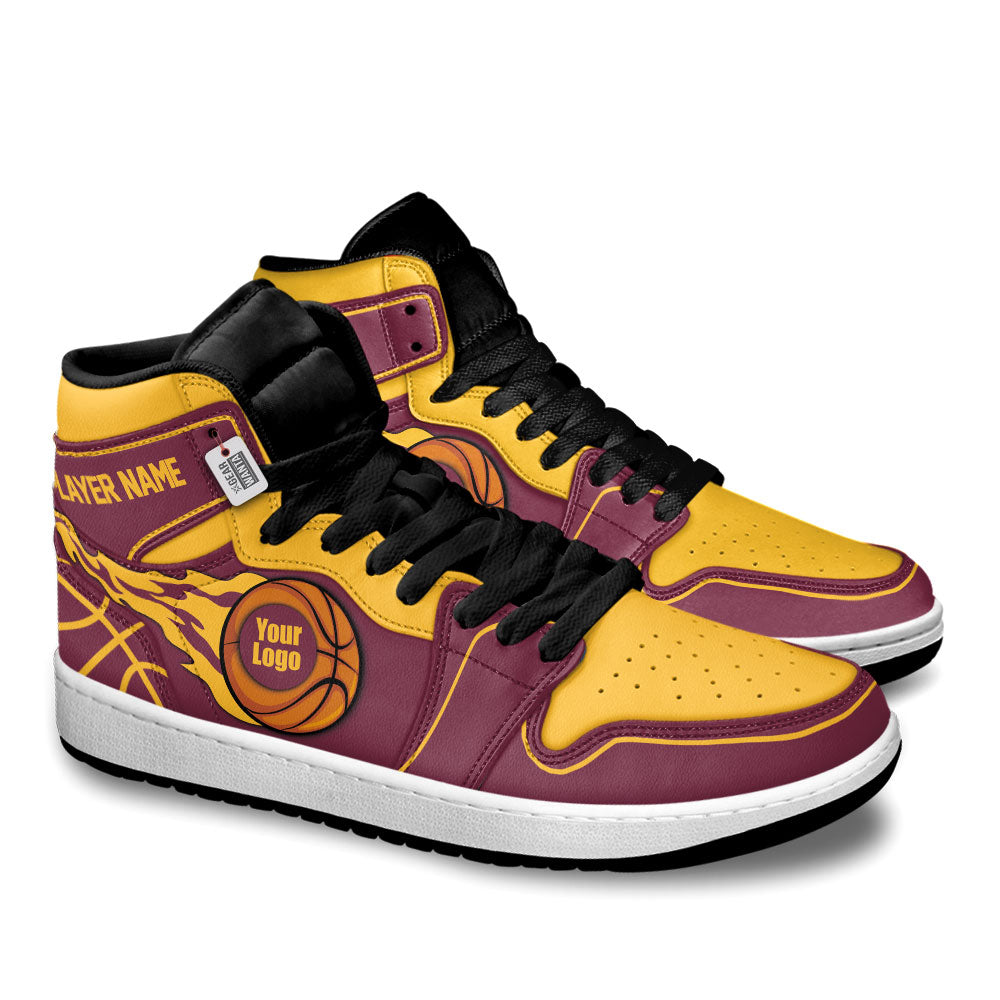 Cleveland Basketball J1s Sneakers Personalized Your Teamcuztomshoes.com
