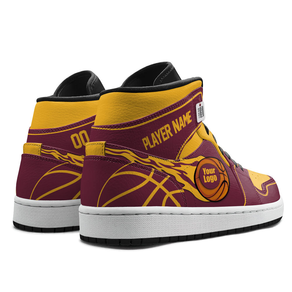 Cleveland Basketball J1s Sneakers Personalized Your Teamcuztomshoes.com