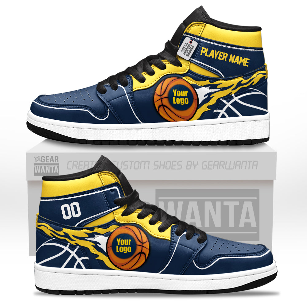 Denver Basketball J1s Sneakers Personalized Your Teamcuztomshoes.com