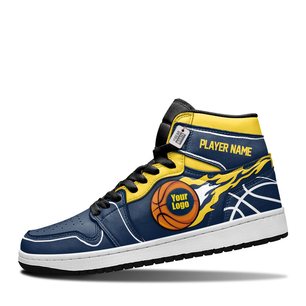Denver Basketball J1s Sneakers Personalized Your Teamcuztomshoes.com
